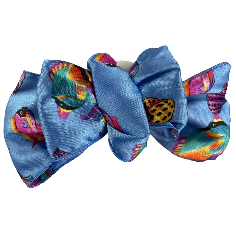 1980s Deadstock Tropical Fish Hair Bow Clip-On Aquatic Colorful Vintage Accent